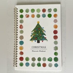 Christmas Watercolor Workbook Festive Beginner 12 Sketches To Paint Creative New